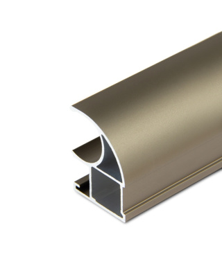 1.ПАРТНЕР Профиль-ручка Classic Lite ассиметрия, Шампань матовая (4,8м) Econom